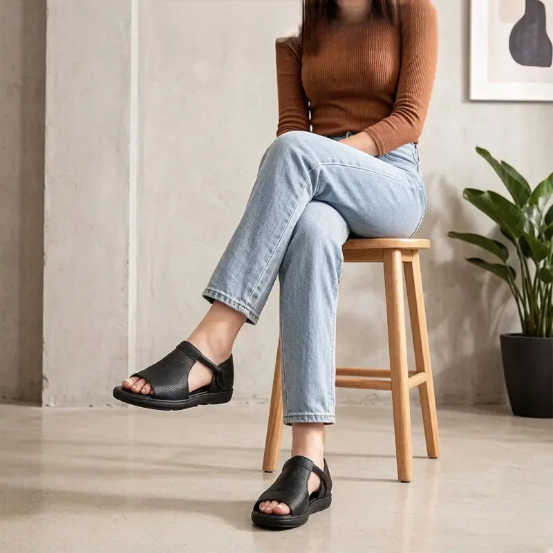 Women's Open Toe Retro Vintage Sandals | OWNLUXE