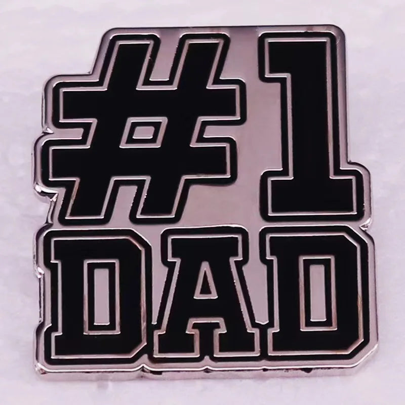 Funny Dad Pin Badge – Zinc Alloy Father’s Day Brooch