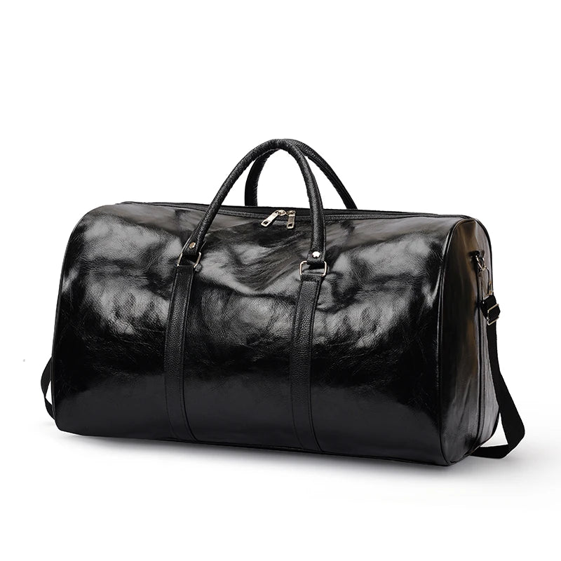 PU Leather Travel Duffle Bag – Lightweight & Spacious Weekender