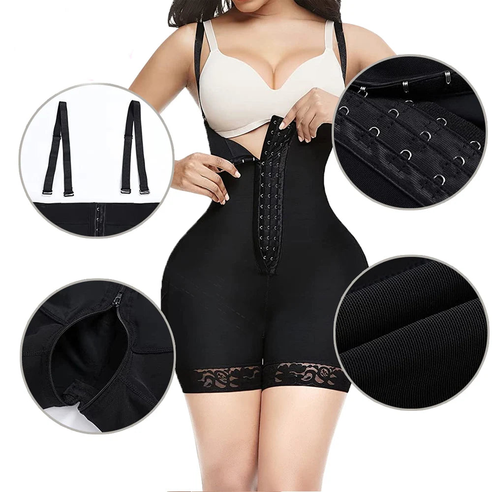 Colombian Faja Bodysuit with Butt Lifter - High Compression Full Body Shaper