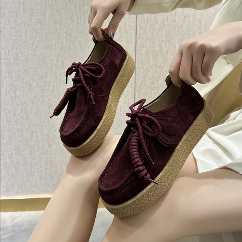 Women's Lace Leather Loafers (Khaki) – Shop at OWNLUXE