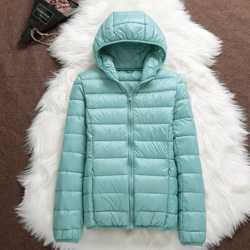 Women's Hooded Packable Ultralight Puffer Jacket | OWNLUXE
