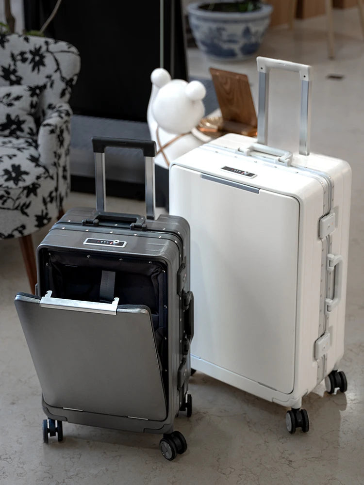 Front-Opening Carry-On Spinner with Laptop Compartment