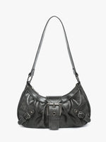 Load image into Gallery viewer, Patent Leather Saddle Bag – Retro Moto Style | Sac Selle en Cuir Verni – Style Rétro Moto
