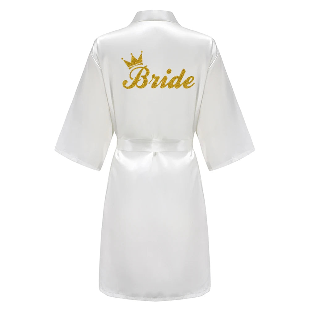 Satin Bridal Robe – Bridesmaid & Wedding Party Bathrobe | OWNLUXE
