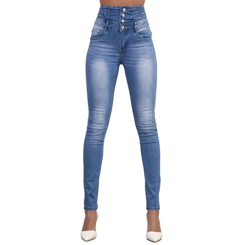 Push-Up High-Waist Denim Pants | OWNLUXE