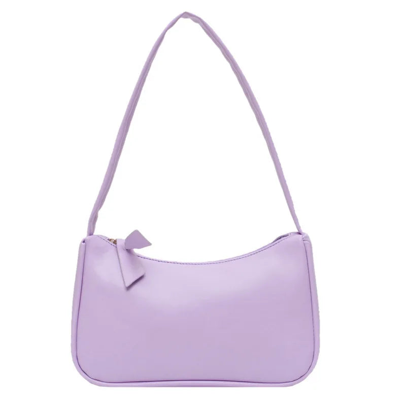 Retro Bow Handbag – Structured PU Leather Shoulder Bag | OWNLUXE