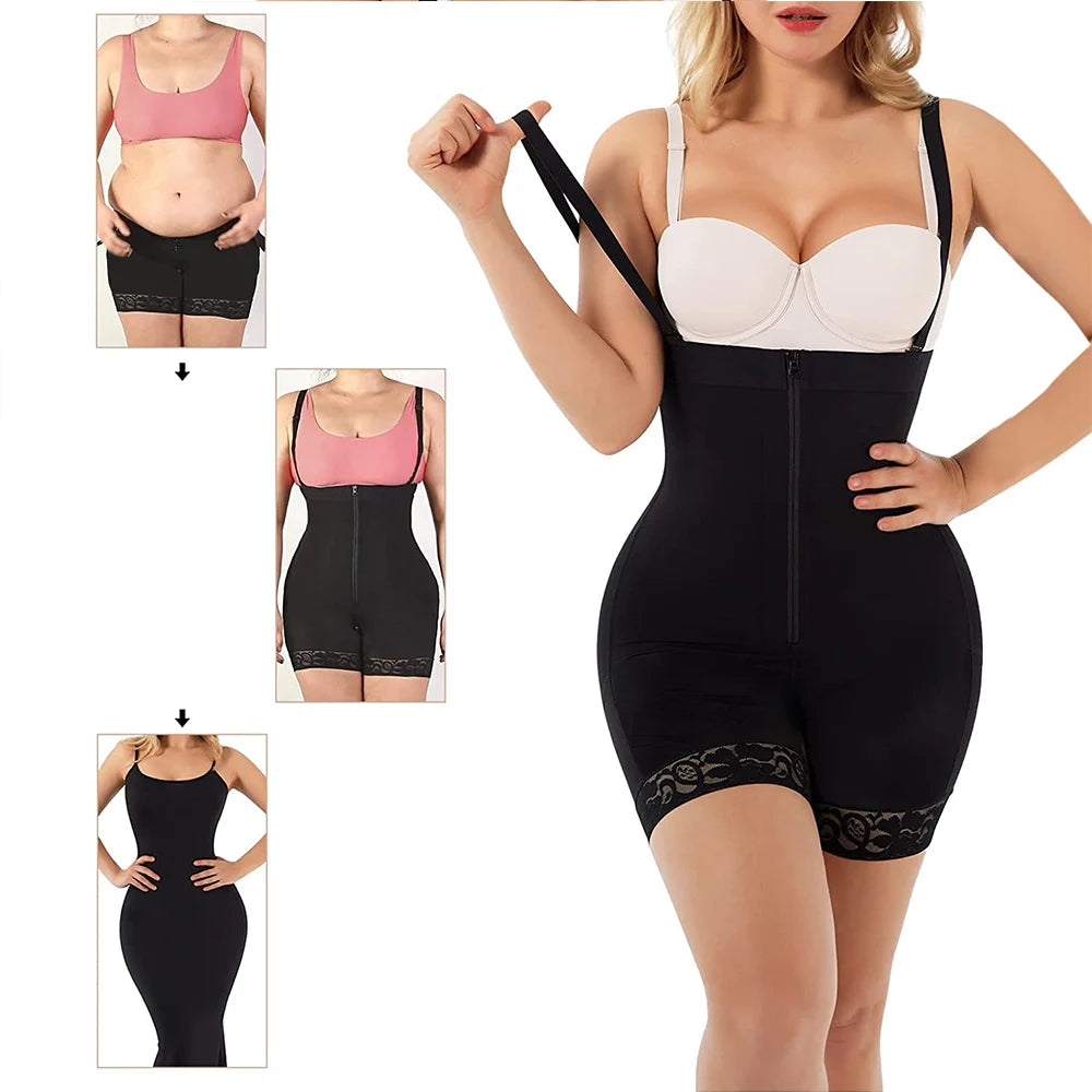 Colombian Faja Bodysuit with Butt Lifter - High Compression Full Body Shaper