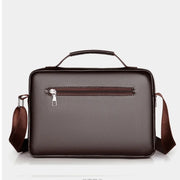 Men's PU Leather Satchel - Rivet Detail Crossbody Bag