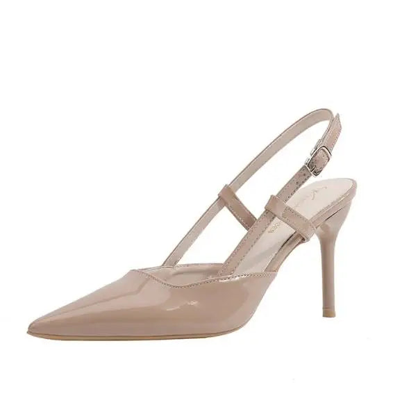 Women's High-Heel Leather Retro Pumps | OWNLUXE