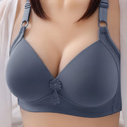 Fashionable Oversized Slim Comfortable Traceless Solid Color Bra Gathered Without Steel Rings Women Underwear With Side Breasts