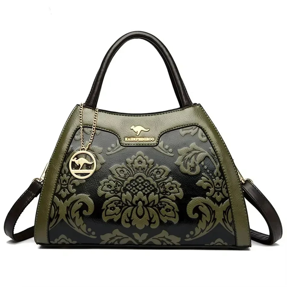 Animal Print Large Capacity Tote Bag - Soft Leather Crossbody | OWNLUXE
