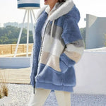 Load image into Gallery viewer, Women&#39;s Plush Hooded Jacket – Warm &amp; Stylish Streetwear for Autumn/Winter
