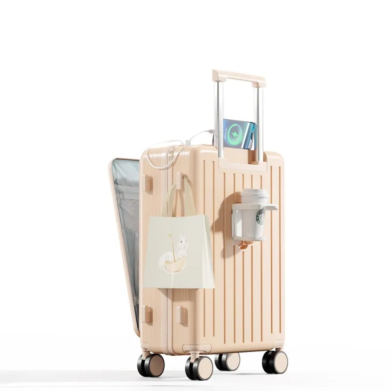 Lightweight & Durable Luggage – USB port, 360° Spinner Wheels & Secure