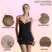 Slimming Shapewear Slip Dress Body Shaper with Cups