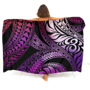 Hibiscus-Print Polynesian Sarong | OWNLUXE