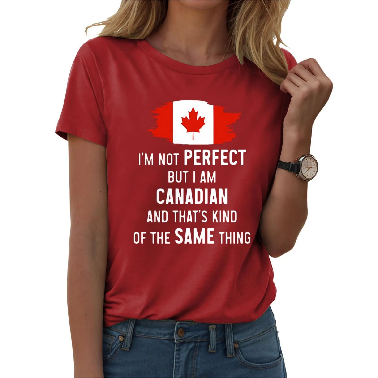 Fierce & Free: Women’s Canadian Pride T-Shirt / Féroce et Libre : T-shirt Fierté canadienne pour femme