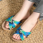 Load image into Gallery viewer, Eco-Friendly Hemp Slippers - Comfortable Flat Indoor Slides with Geometric Design
