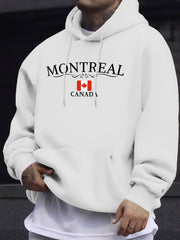 Montreal Canada Letter Print Sweatshirt – Casual Warm Hoodie Pullover | OWNLUXE