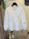 Lace Long-Sleeve Fall Blouse | OWNLUXE