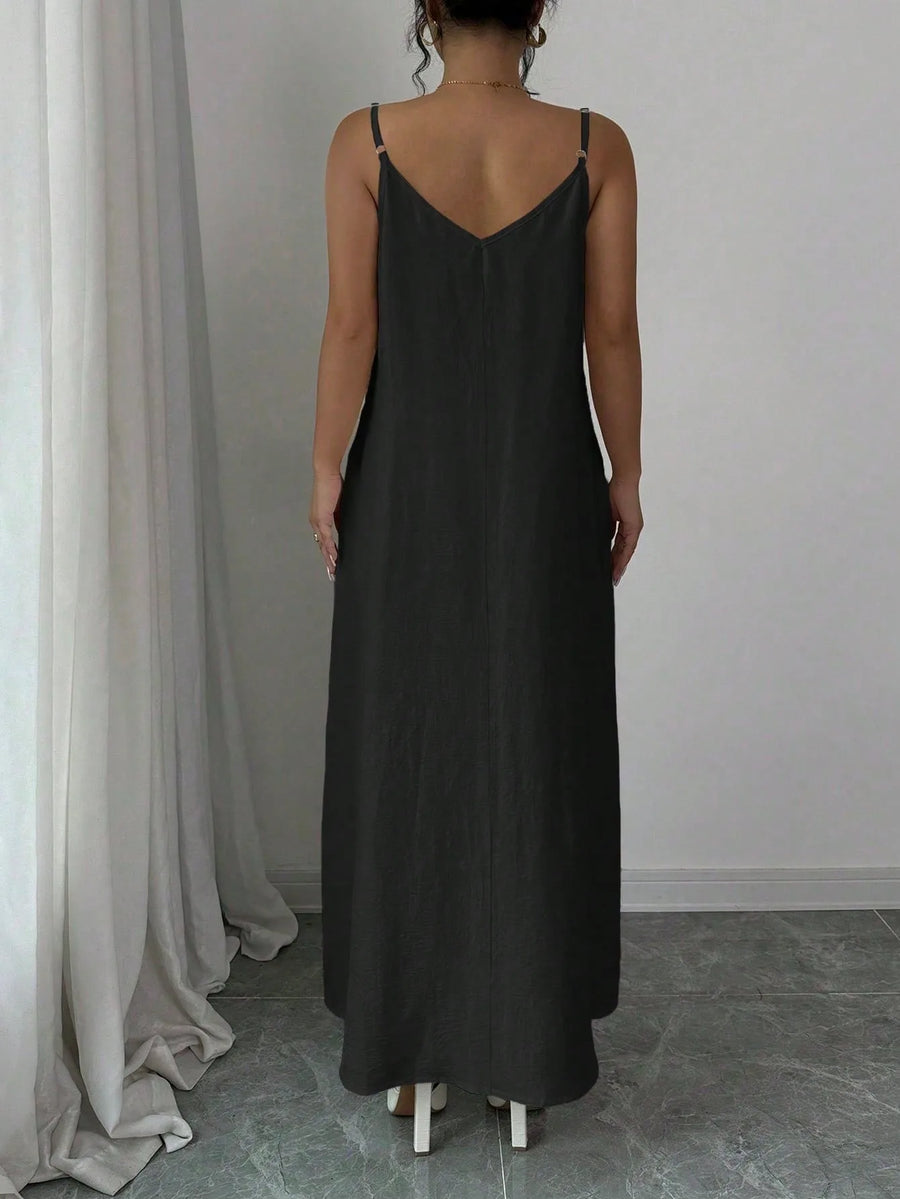 Women's Sleeveless V-Neck Dress | OWNLUXE