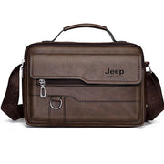 Men's PU Leather Business Tote Bag - Multi-Compartment Brief