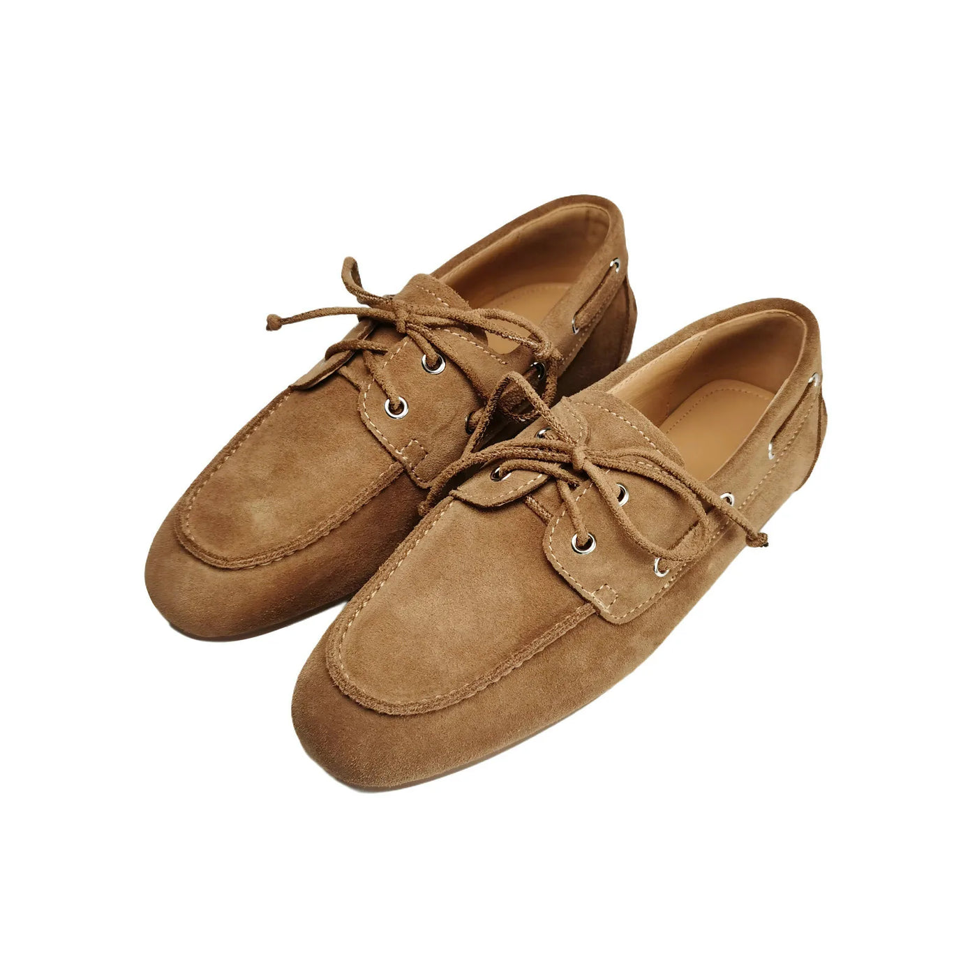 Women's Round Toe Lace Leather Loafers – Shop at OWNLUXE