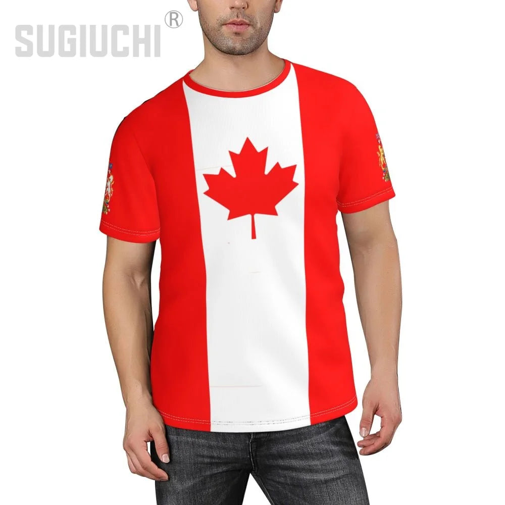 Custom Canada Flag 3D T-Shirt – Personalized Soccer Fan Tee