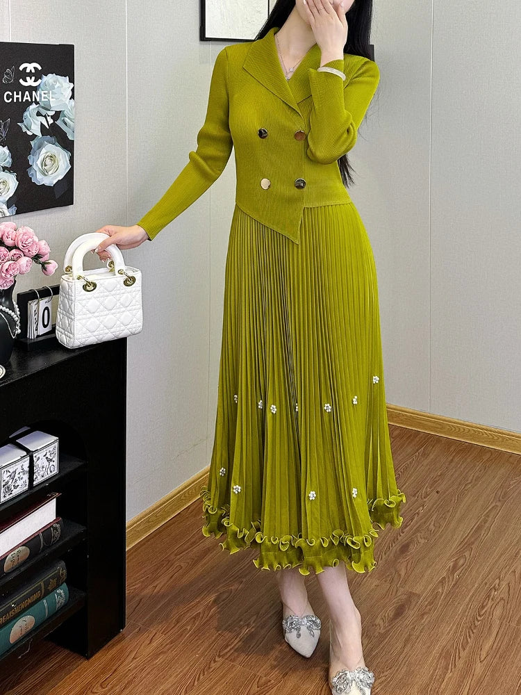 Pleated Maxi Dress | OWNLUXE