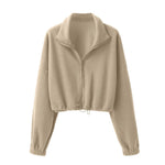Load image into Gallery viewer, 🔥 Women&#39;s Oversized Fleece Zip-Up Crop Jacket – Cozy &amp; Stylish for Autumn/Winter ❄️
