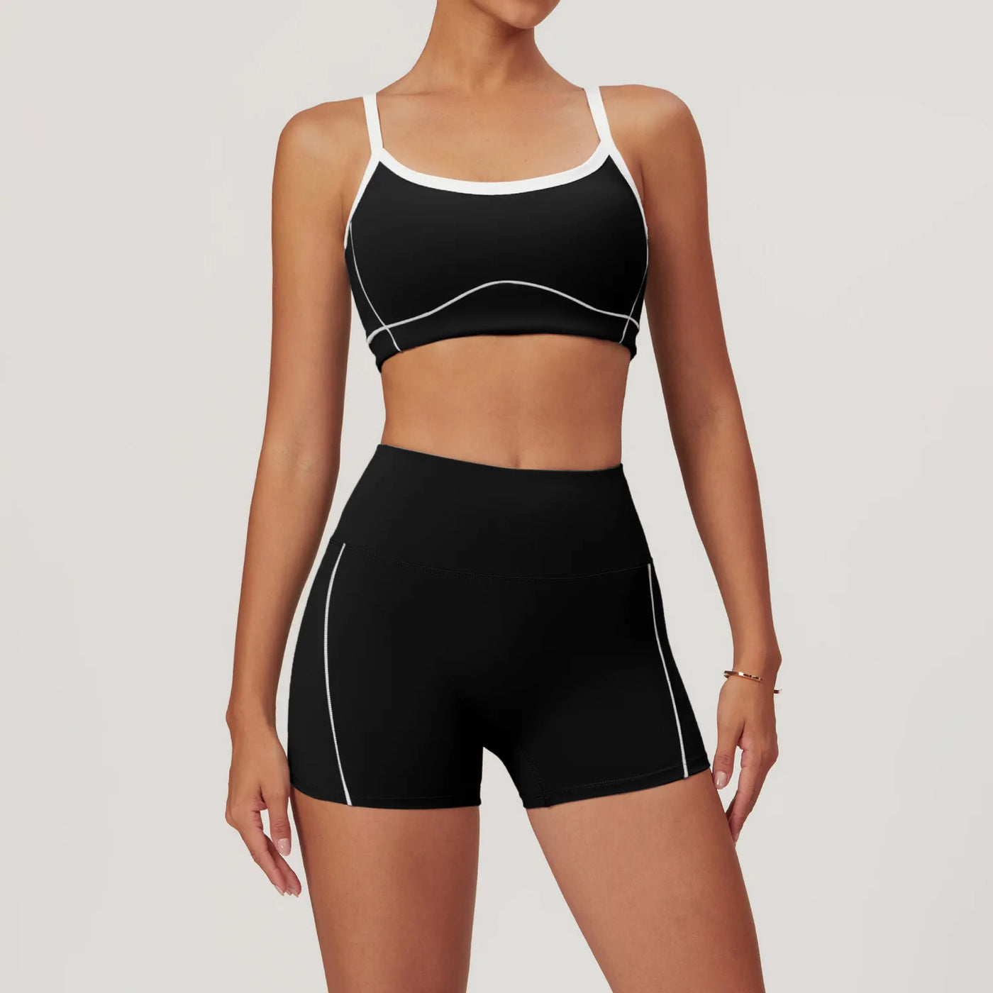 Seamless Strappy Yoga Sports Bra - Breathable Quick-Dry Workout Bra