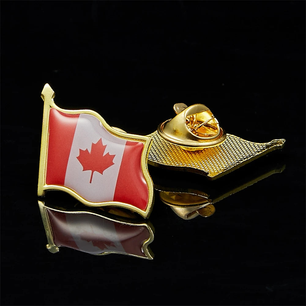 Greatest Canadian Lapel Pin – Maple Leaf Flag Badge