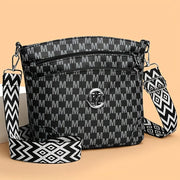 Elegant Letter Badge Bucket Bag - Multi-Pocket Crossbody Shoulder Bag | OWNLUXE
