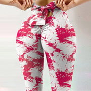 Peach Hip Yoga Leggings – Bow Detail Fitness