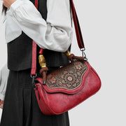 3D Floral Print Crossbody Bag - Retro Designer Shoulder Handbag | OWNLUXE