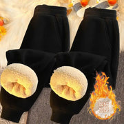 Thickened Lamb Velvet Winter Pants - Fleece Lined Windproof Trousers