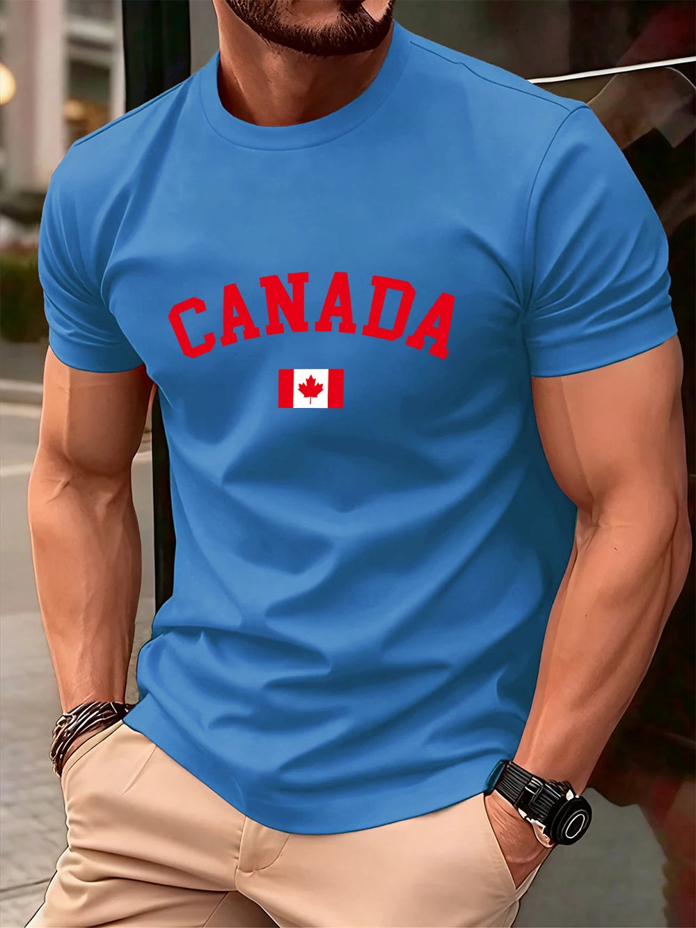 Canada Flag Cotton T-Shirt - Soft Oversized Fit for Men & Women
