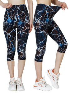 Women's Printed Mid-Calf Capris – Stretchy, Lightweight & Casual
