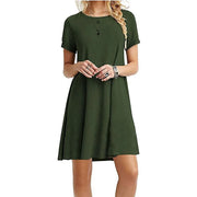 Mini Short-Sleeve A-Line Dress | OWNLUXE
