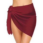 Ruffle Wrap Sheer Chiffon Swim Cover-Up | OWNLUXE