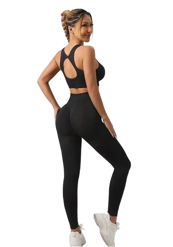 Seamless High-Waist Yoga Leggings - High-Stretch Fitness Pants