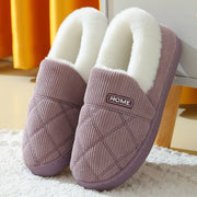 Evshine Winter Fur Plush Slippers – Soft Sole Home Shoes