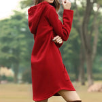 Load image into Gallery viewer, Casual Women&#39;s X-Long Hooded Pullover Hoodie
