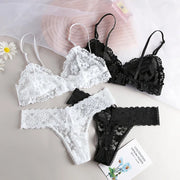 Lace Push Up Bra and Brief Set – Wire Free & Ultra Thin