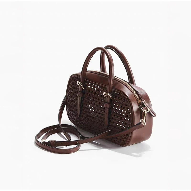 Polyester Vintage Boston Bag | OWNLUXE