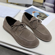 Women's Round Toe Leather Retro Loafers – Shop at OWNLUXE