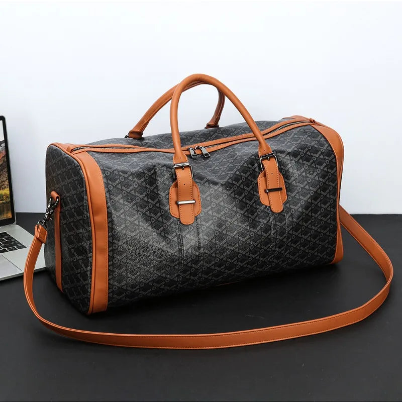 Spacious PU Leather Travel Duffel Bag | OWNLUXE