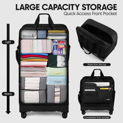 Foldable Rolling Travel Bag – Expandable Large Luggage