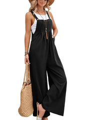 Women's Wide Leg Sleeveless Jumpsuit | OWNLUXE