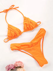 Solid Folds Bikini Set | OWNLUXE